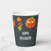 明るいハロウィンパーティー紙コップ 紙コップ (裏面)