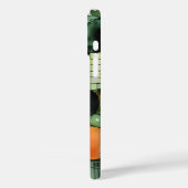 明るいハロウィーングリーン&オレンジ&パープル抽象芸術 Case-Mate iPhoneケース (裏面 / 左)