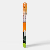 明るいハロウィーングリーン&オレンジ&パープル抽象芸術 Case-Mate iPhoneケース (裏面 / 右)