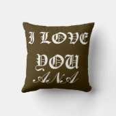 明るいハートのパターン愛 クッション (裏面)