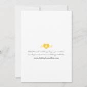 明るいハートの結婚式招待状 招待状 (裏面)