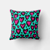 明るいハート装飾用クッションシンプレックス編地 クッション (裏面)