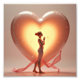 明るいハート フォトプリント           