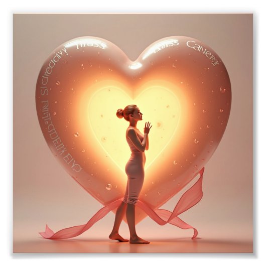 明るいハート フォトプリント            (正面)