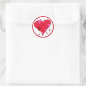 明るいハート ラウンドシール (バッグ)