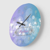 明るいハート ラージ壁時計 (傾斜)