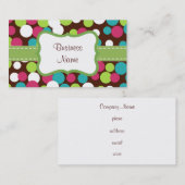 明るいバウンスドット名刺 名刺 (正面/裏面)