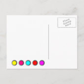 明るいバカラフルナーフラグの新しいアドレス 案内ポストカード (裏面)