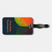 明るいバカラフルレーボールダークブルー ラゲッジタグ (裏面横)