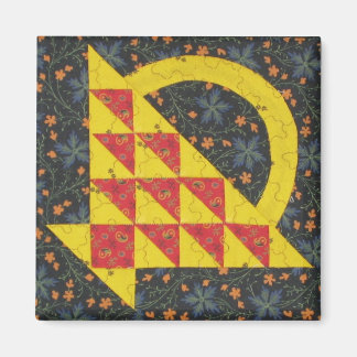 明るいバスケットキルトブロックマグネット マグネット