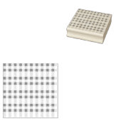 明るいバッファロー正方形の格子柄 ラバースタンプ (押印)