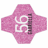 明るいバブルガムピンクのスパークリーの番号と名前 サッカーボール (フラット)