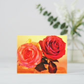 明るいバラ インビテーションポストカード (スタンド正面)