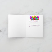 明るいバルーンハッピーバースデー カード (内部)