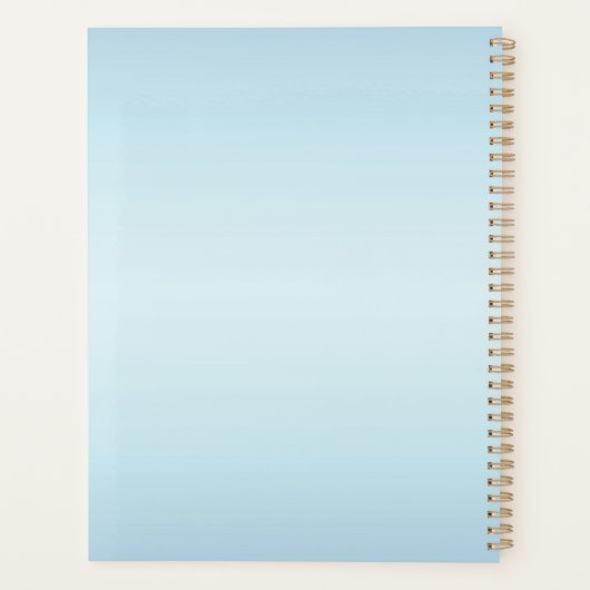 明るいバルーン鮮やかの色数々の青の束 プランナー手帳 (裏面)