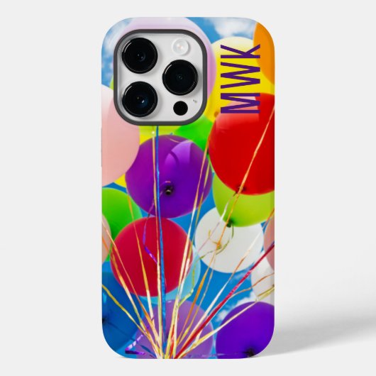 明るいバルーンMonogramケースメイトiPhone C Case-Mate iPhoneケース (裏面)