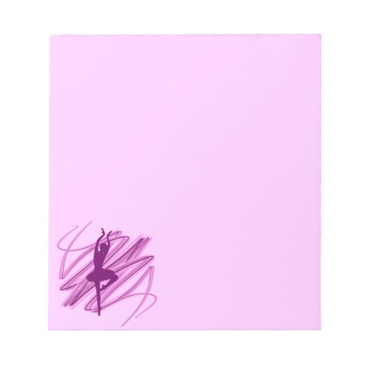 明るいバレリナダンサー ノートパッド (正面)