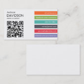 明るいバーQRコード社会的な媒体の名刺 名刺 (正面/裏面)
