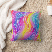 明るいパカラフルタ渦巻形のーン クッション (ブランケット)