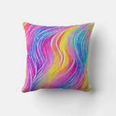 明るいパカラフルタ渦巻形のーン クッション (裏面)