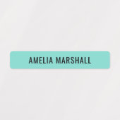 明るいパステルカラーコードされた女の子防水名 ラベル (デザイン1)