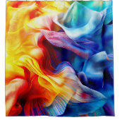 明るいパタカラフルーン シャワーカーテン (正面)