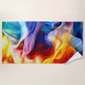 明るいパタカラフルーン ビーチタオル (正面)