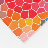 明るいパターカラフルンと抽象芸術 フリースブランケット (角)