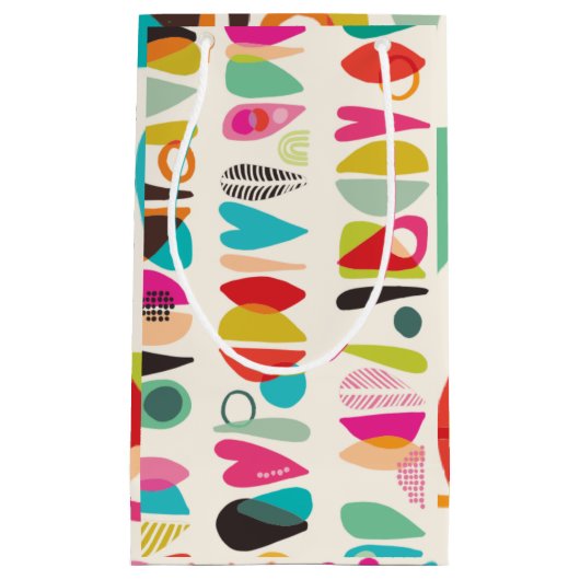 明るいパターカラフルン スモールペーパーバッグ (正面)