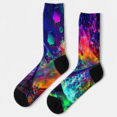 明るいパターン化学の幾何クール性 ソックス (左)