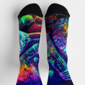 明るいパターン化学の幾何クール性 ソックス (上部)