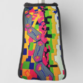 明るいパターン ゴルフヘッドカバー (回転90)