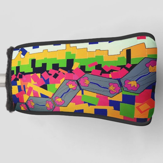 明るいパターン ゴルフヘッドカバー (正面)