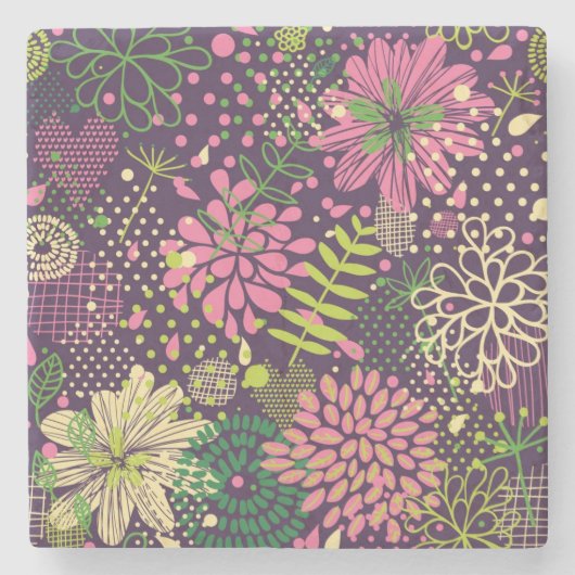 明るいパターン ストーンコースター (正面)