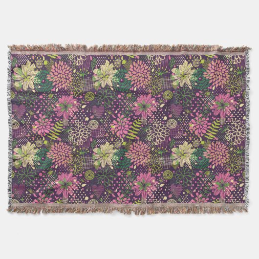 明るいパターン スローブランケット (正面)