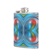 明るいパターン フラスク (左)