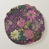 明るいパターン ラウンドクッション (裏面)