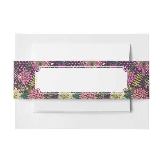 明るいパターン 招待状ベリーバンド (正面例)