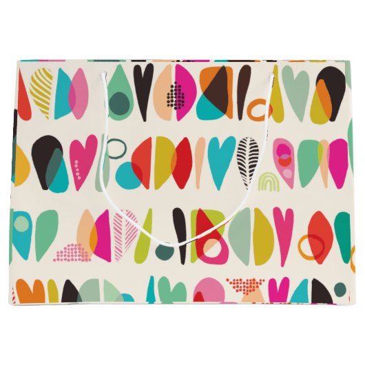 明るいパタ鮮やかーン ラージペーパーバッグ (正面)