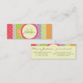 明るいパッチワークスタイルMultipatterned スキニー名刺 (正面/裏面)