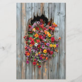 明るいパンジー&ワイルドフラワーCL6スクラップブック紙 (正面)