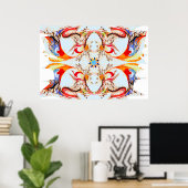 明るいパースコンテンポラリーアート ポスター (ホームオフィス)