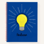 明るいパーソナライズされたアイディアのらせん結合ノート ノートブック (正面)