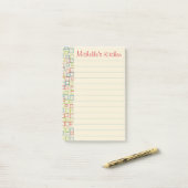 明るいパーソナライズされたキッチンItノートを並べた ポストイット (デスク上)