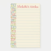 明るいパーソナライズされたキッチンItノートを並べた ポストイット (正面)