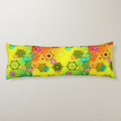 明るいパーソナライズされたサンシャインフローラソフトピロー ボディピロー (裏面)