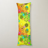 明るいパーソナライズされたサンシャインフローラソフトピロー ボディピロー (裏面 (縦))