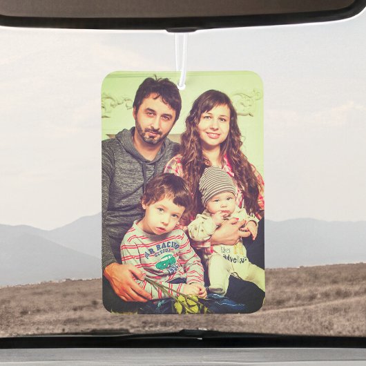 明るいパーソナライズされたフィルタファミリー写真記念 カーエアーフレッシュナー