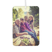 明るいパーソナライズされたフィルタファミリー写真記念 カーエアーフレッシュナー (正面)