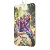 明るいパーソナライズされたフィルタファミリー写真記念 カーエアーフレッシュナー (左)